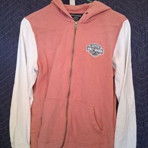 Harley-Davidson Kids Pink and White Hoodie